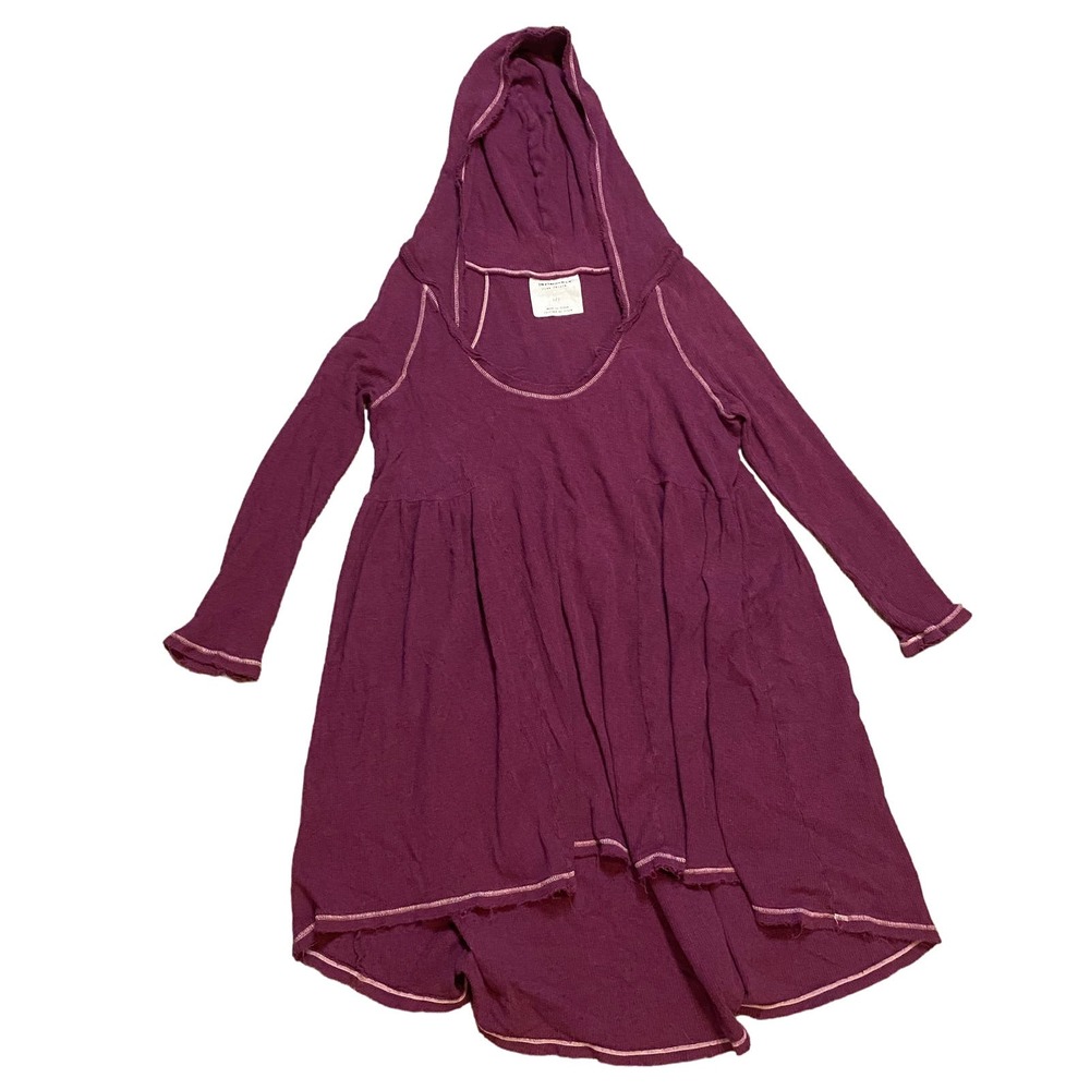 Free People Intimately Thermal Hooded Tunic Dress Women's L